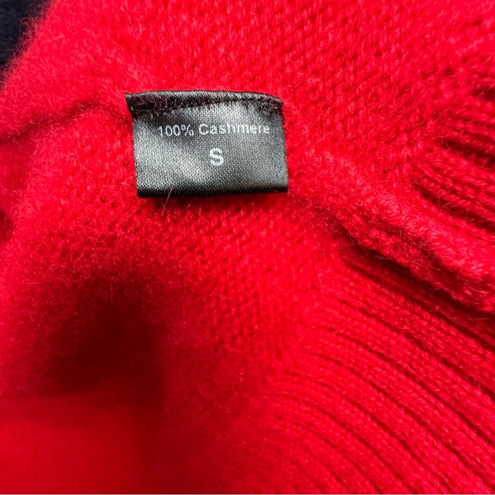 Jenni Kayne cashmere blue red soft full zip cardigan - Picture 5 of 11